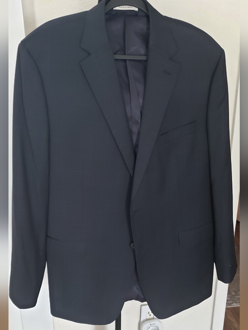 Lauren Ralph Lauren Men's Dark Navy 100% Wool Two-Button Suit Jacket